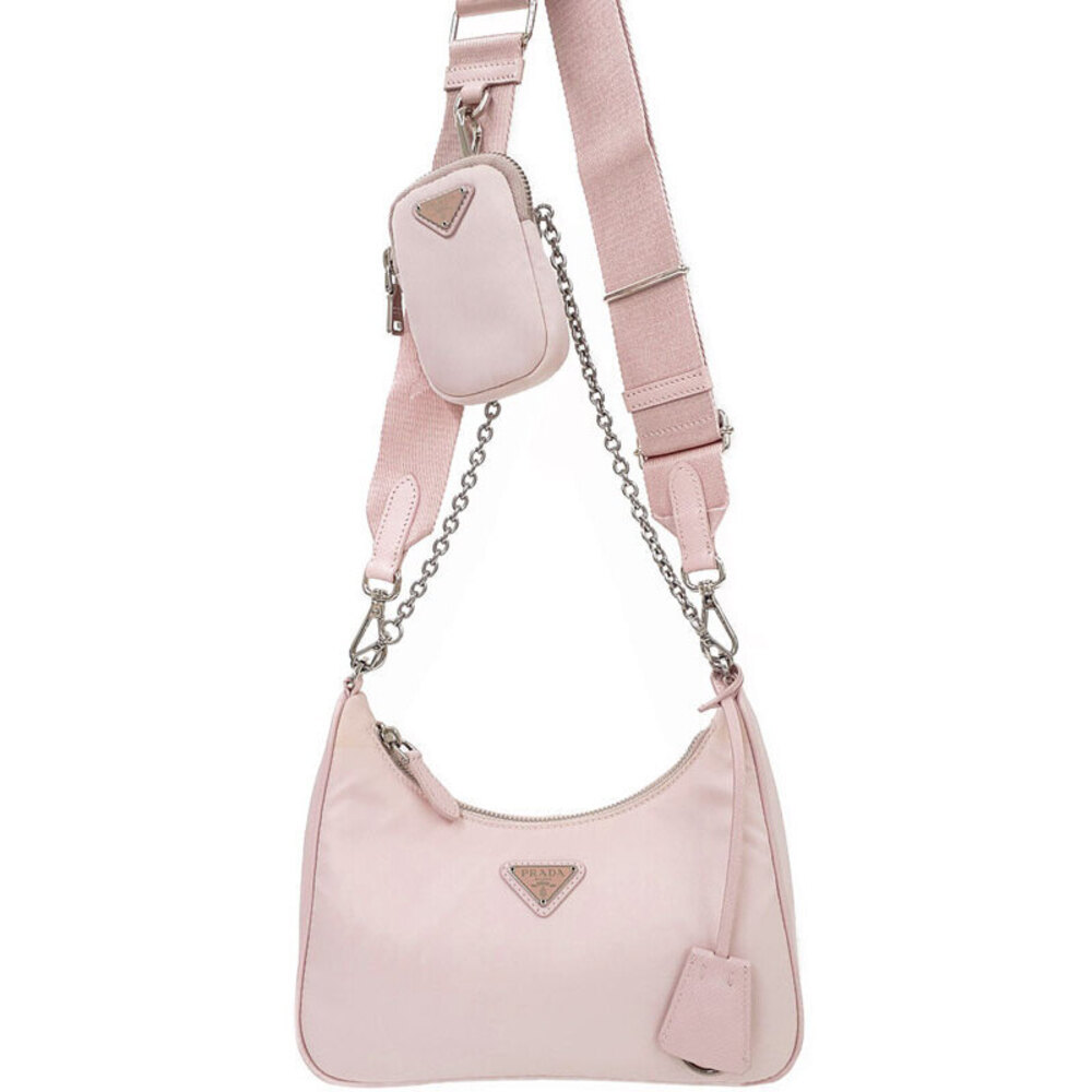 Prada Shoulder Chain ReEdition Bag 2005 Leather Pink Saffiano - Picture 2 of 9